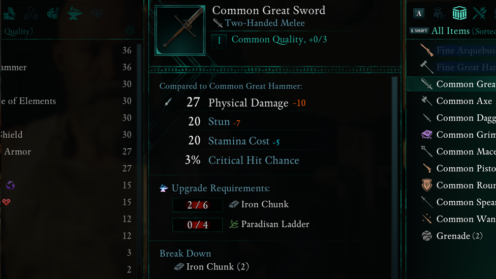 Common Great Sword