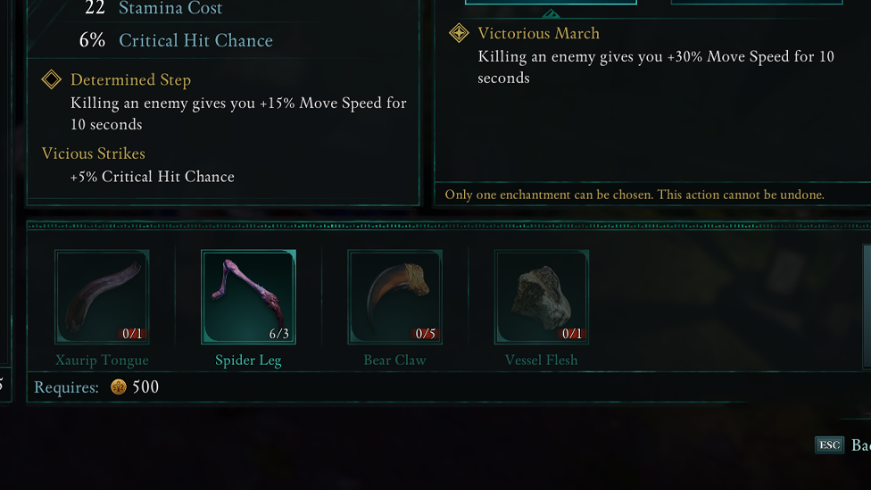 Enchantment Requirements