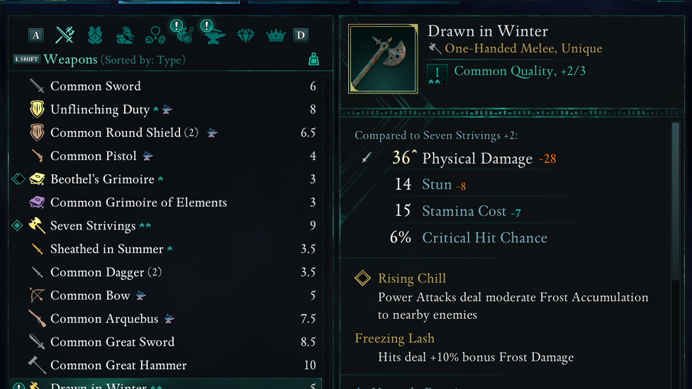 Drawn in Winter Axe