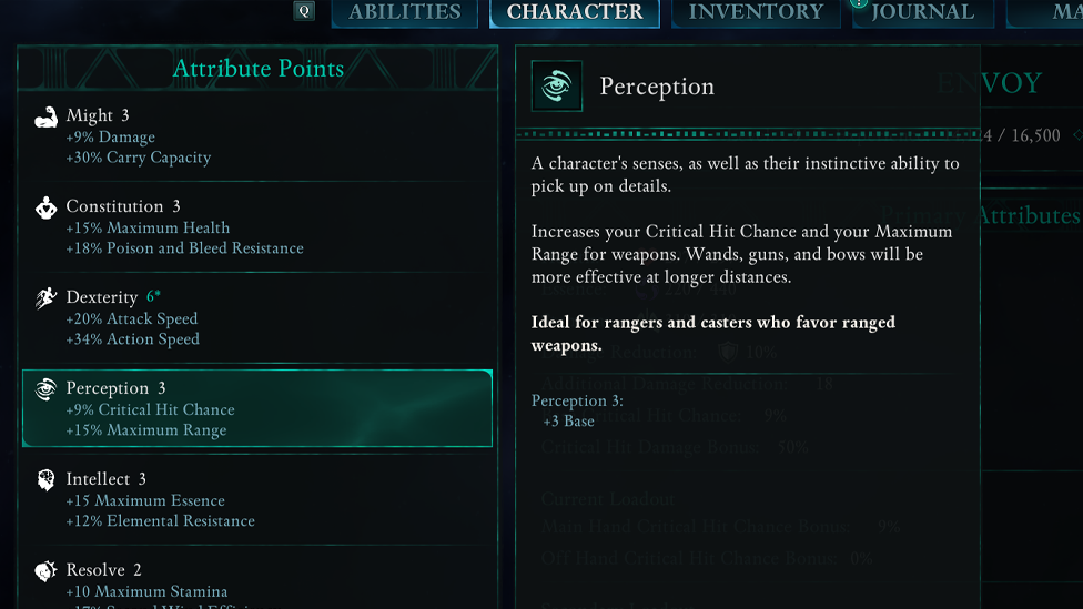 Perception is the Most Important Attribute for Ranger