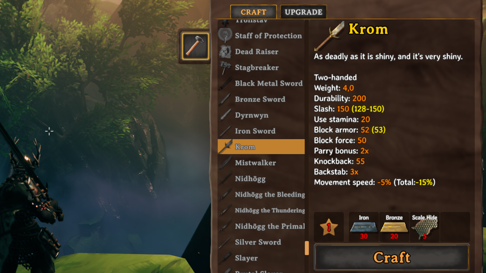Krom Longsword Requirements