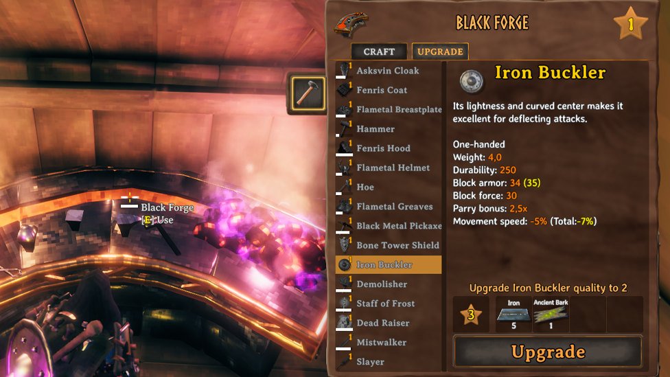 Upgrading Iron Buckler