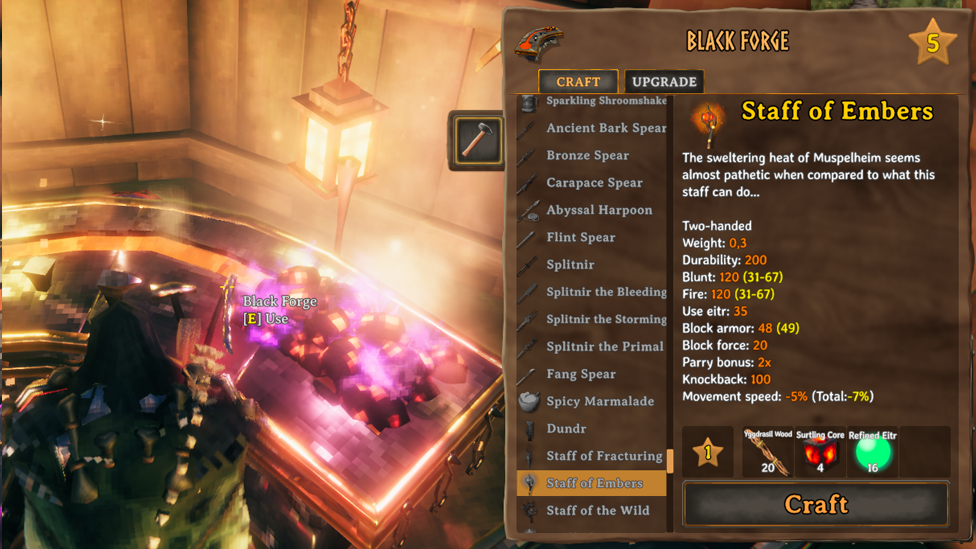 Crafting Staff of Embers