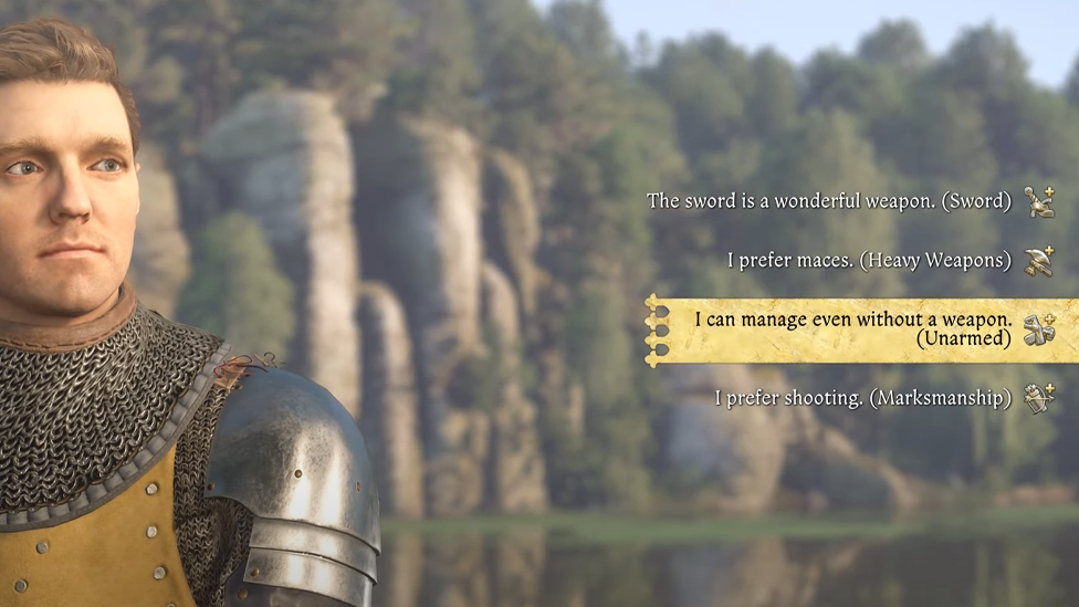 Selecting Character Stats