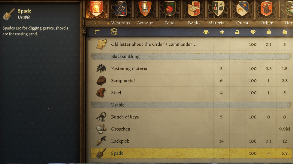 Spade in KCD2