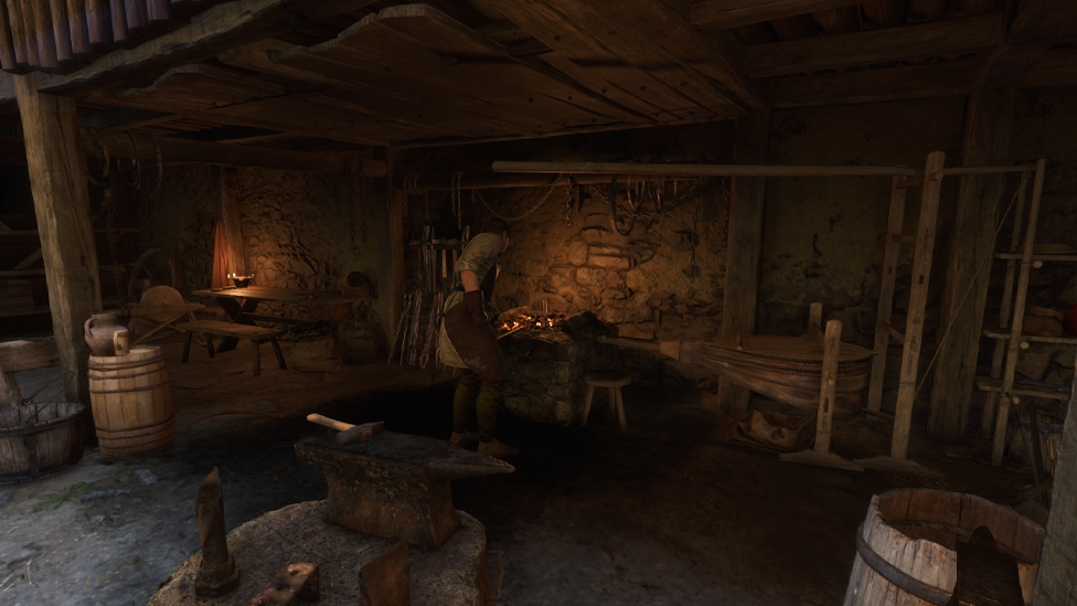 Blacksmith in Trosky Castle That Sells Frankfurt Steel