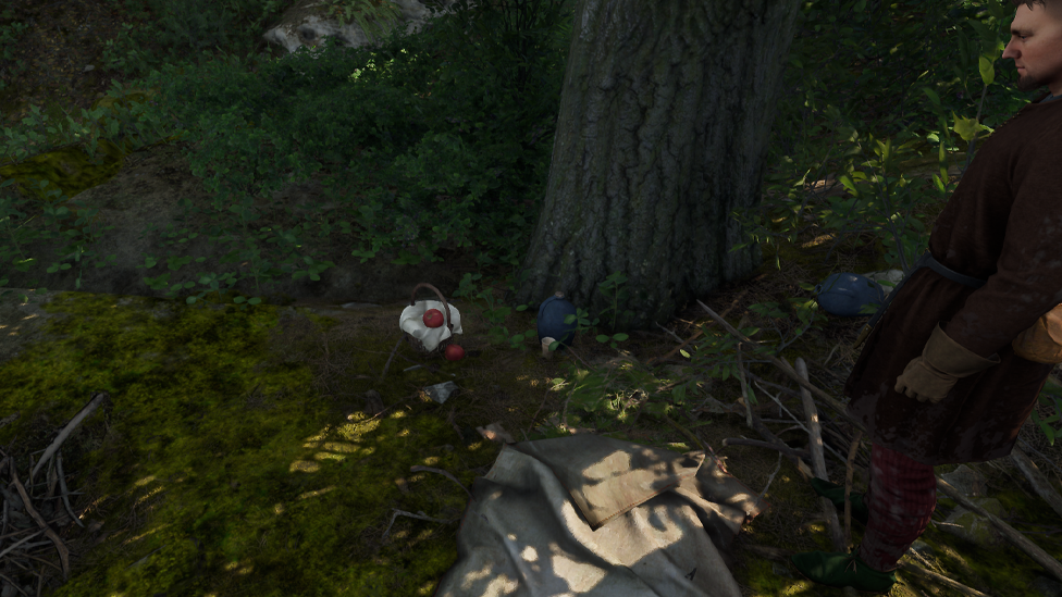 Basket With White Cloth Near Nameless Spring