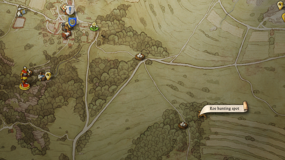 Roe Hunting Spot Indicated on Map