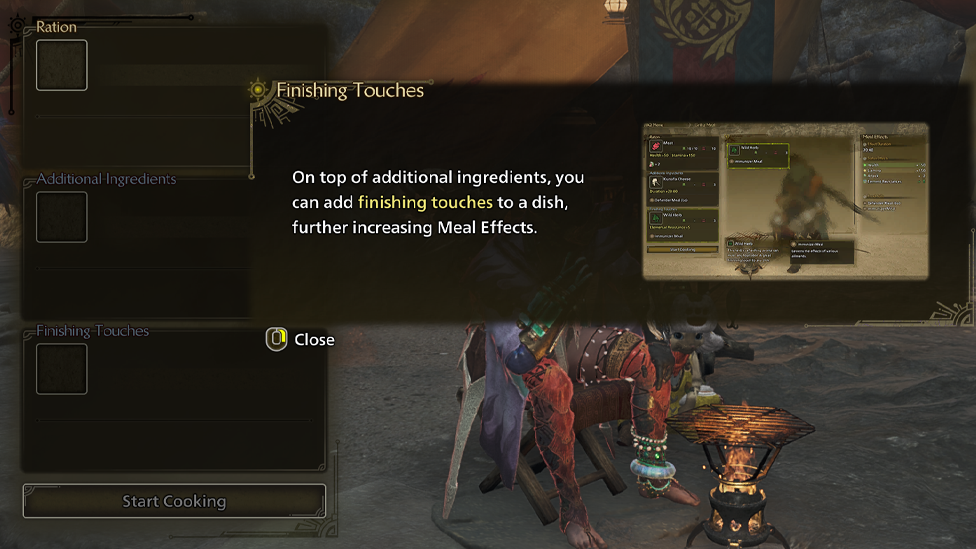 Finishing Touches Section