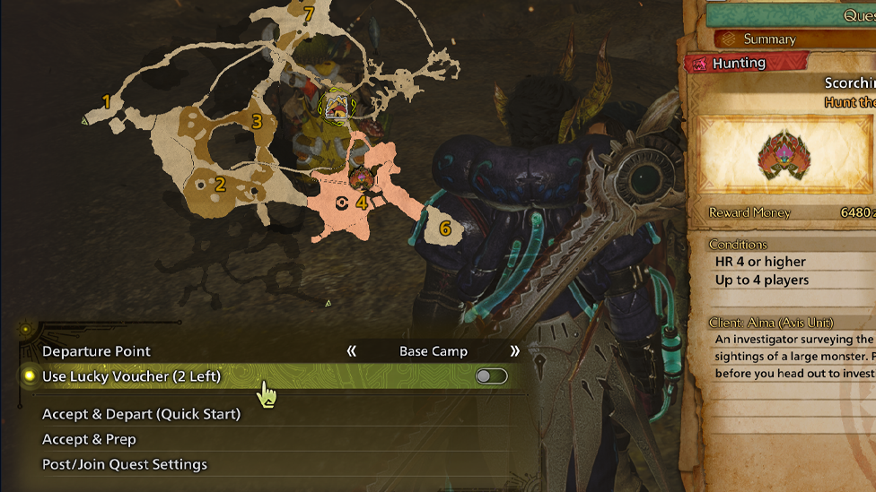 Select the Quest and Decide if You Want To Activate the Voucher