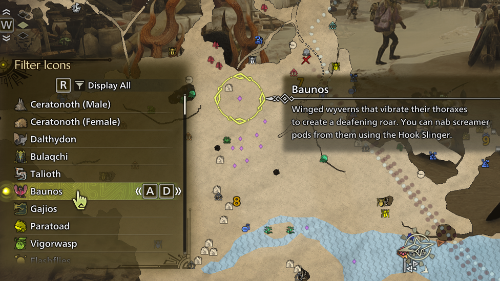 Use Map to Filter Baunos Location