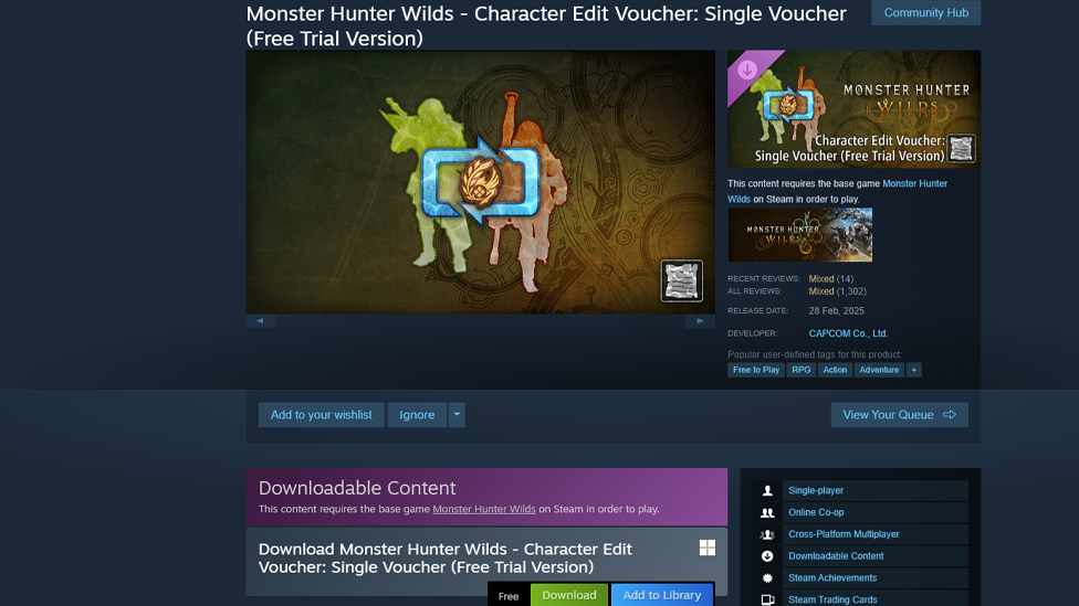 Free Character Edit Voucher