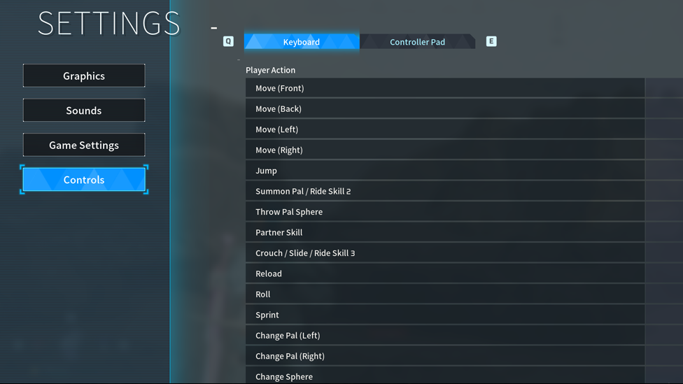 Settings Control Navigation