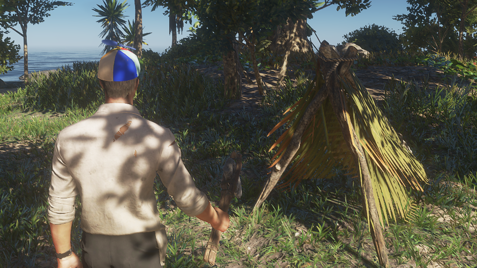 Get Lashing To Complete Crafting the Shelter