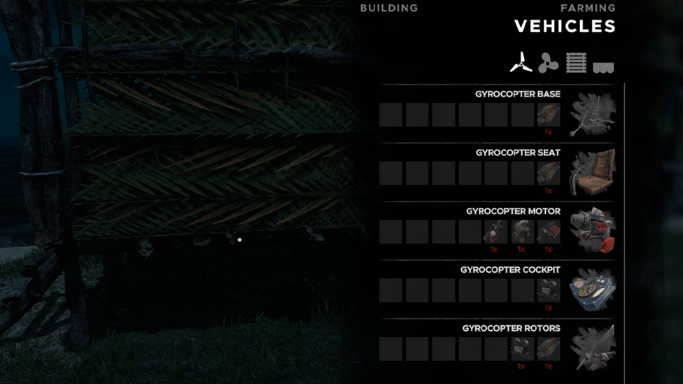 Gyrocopter Construction Items