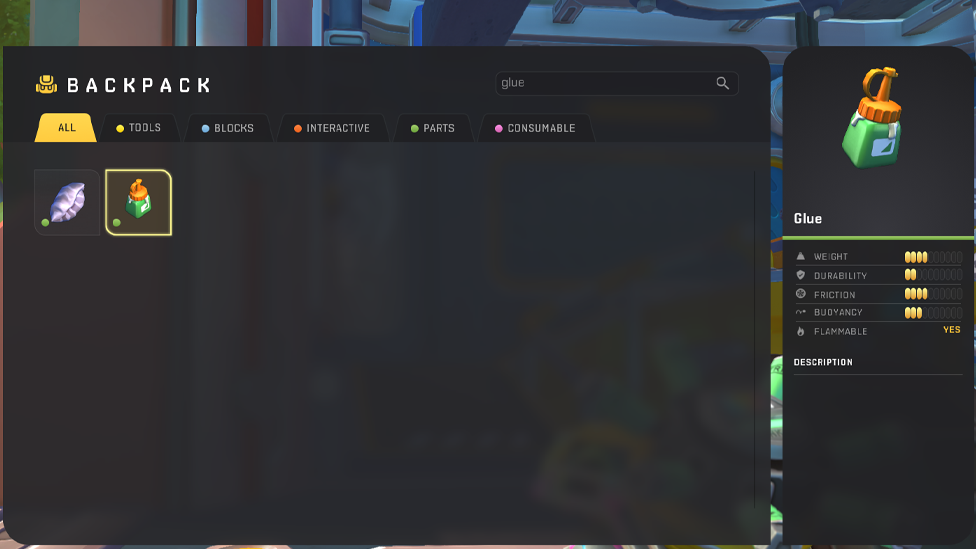 Glue in Scrap Mechanic