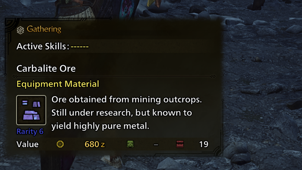 Calabrite Ore in MHW