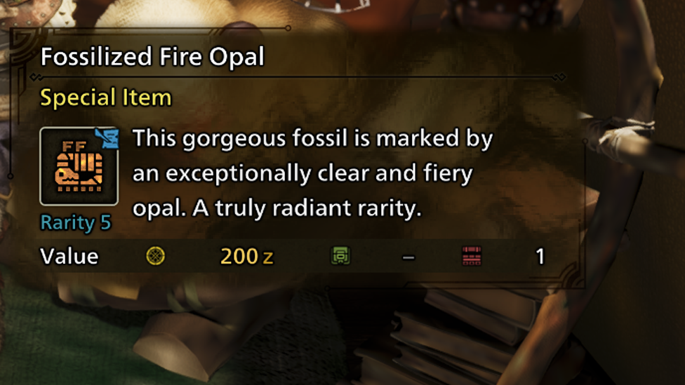 Fossilized Fire Opal