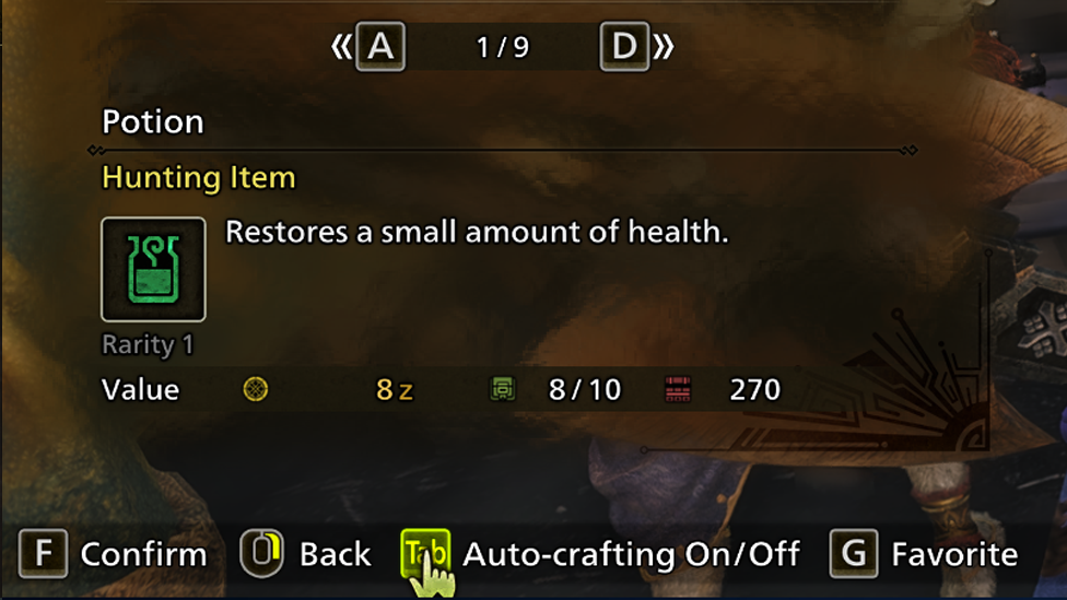 Toggling Auto-Crafting