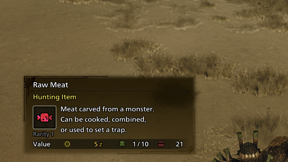 Raw Meat in MH Wilds