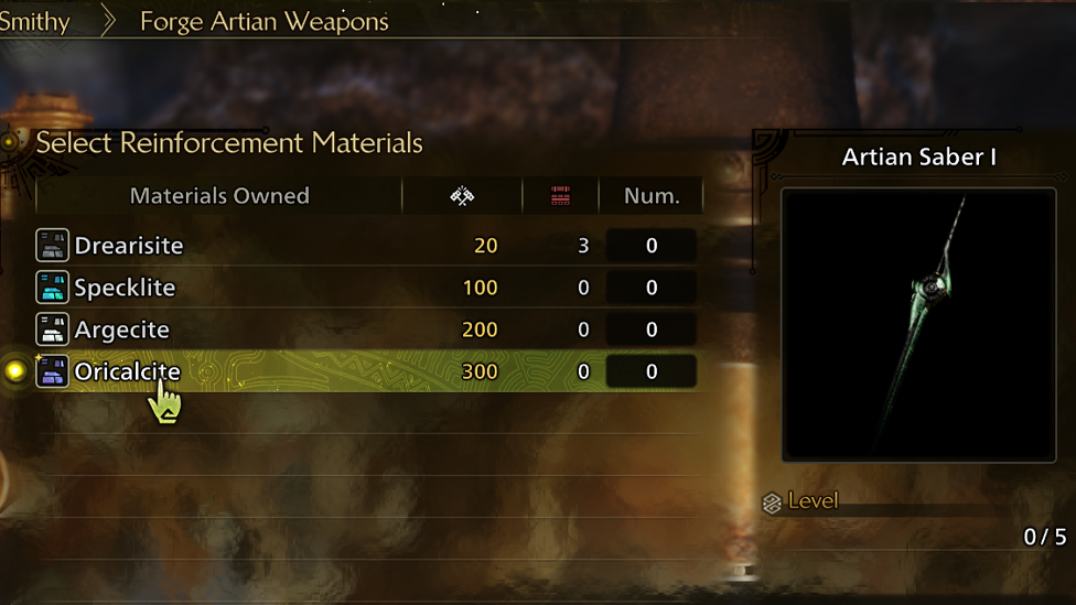 Upgrading With Oricalcite