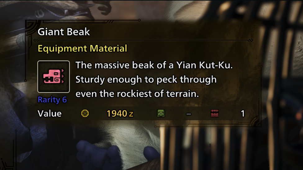 Giant Beak in MH Wilds