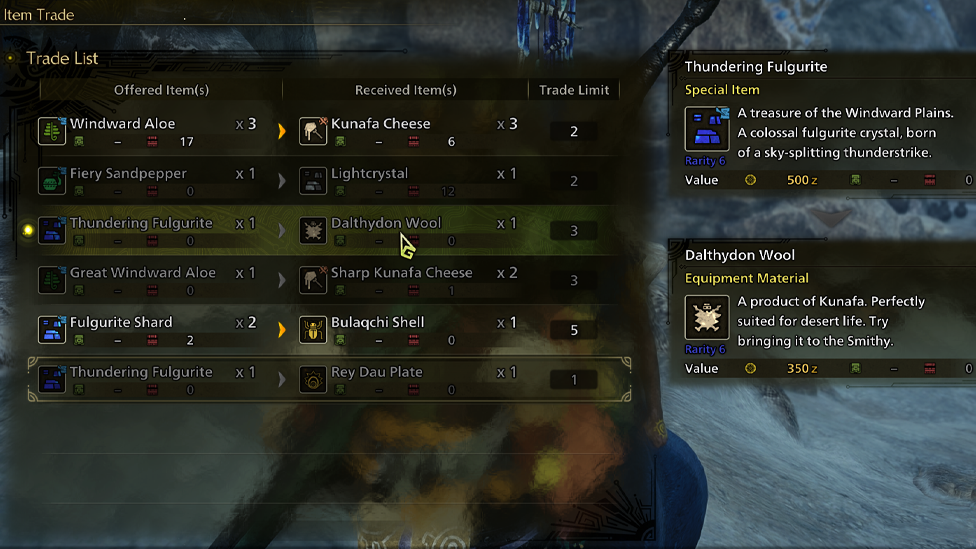 Trade With Kilama for Dalthydon Wool