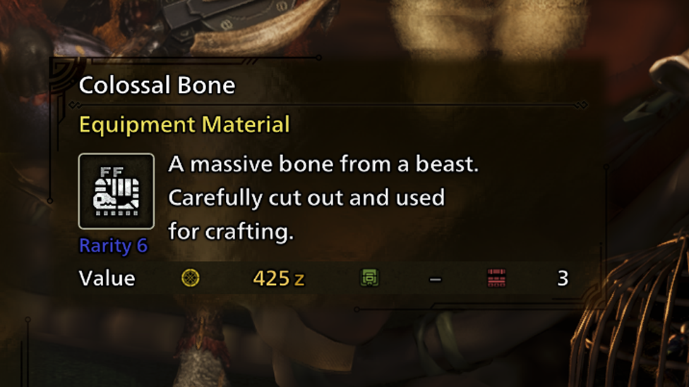 Colossal Bone in MH WIlds