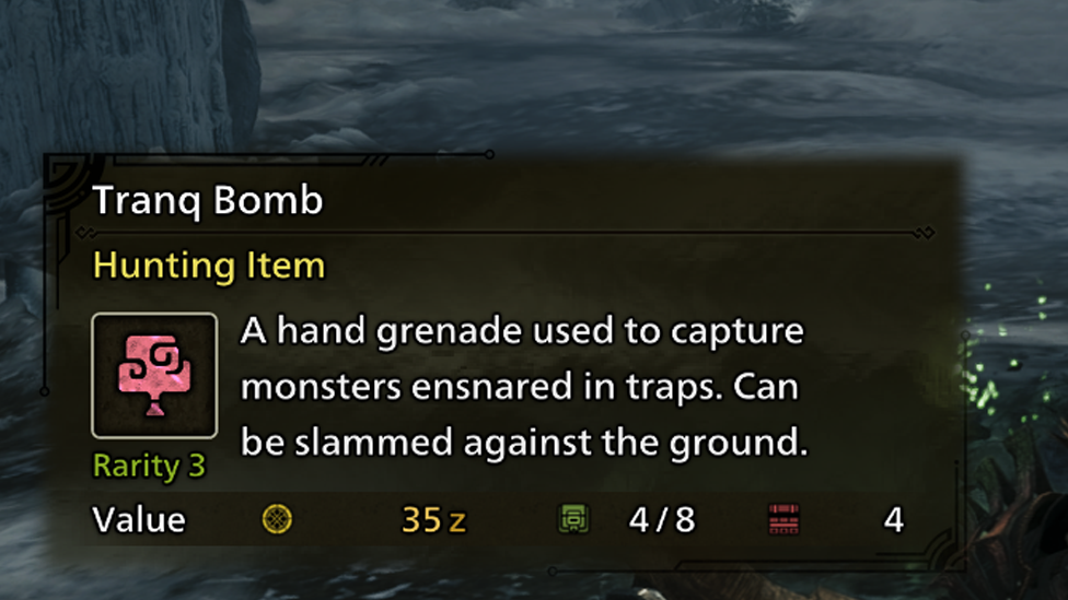 Tranq Bomb in MH Wilds