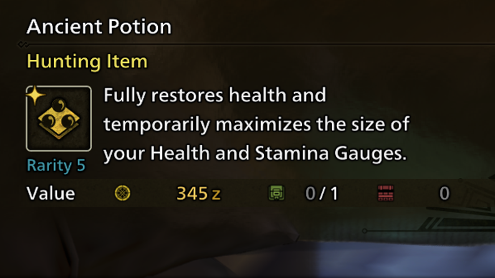 Ancient Potion in MH Wilds