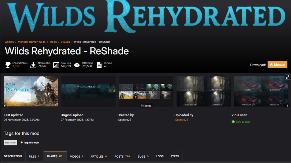 REshade Mod on Nexus