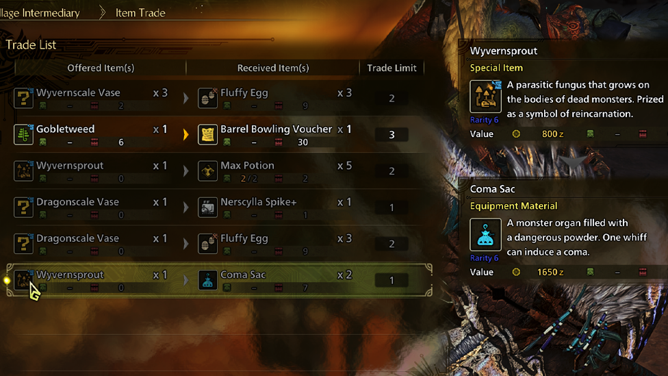 trading With Wyvernsprouts