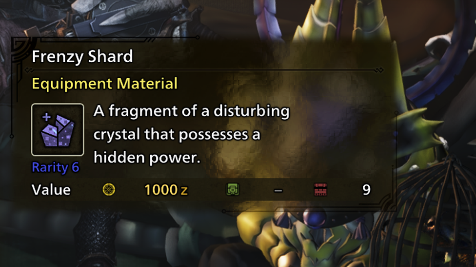 Frenzy Shards in MH Wilds
