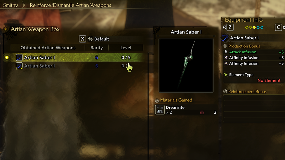 Don't Be Afraid to Dismantle Artian Weapons