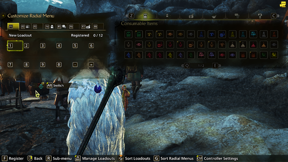 Customizing the Radial Menu