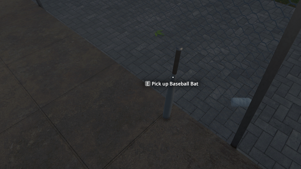 Baseball Bat Inside the Basketball Court