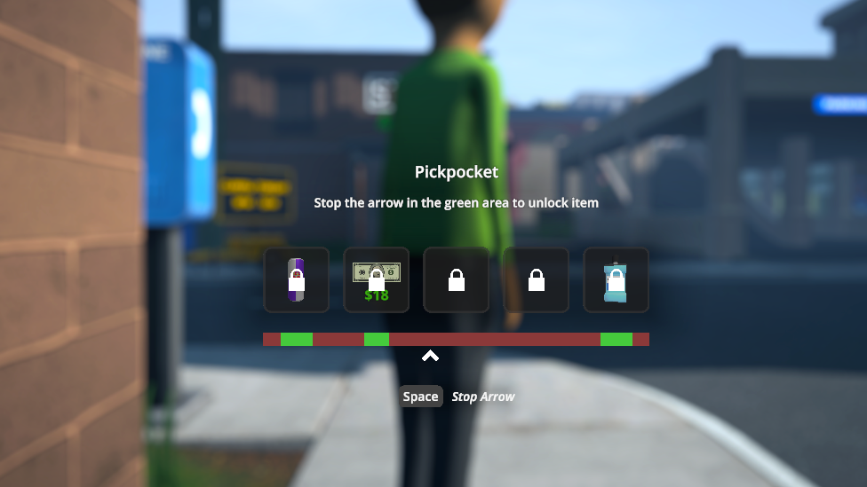 Land on Green to Unlock the Items