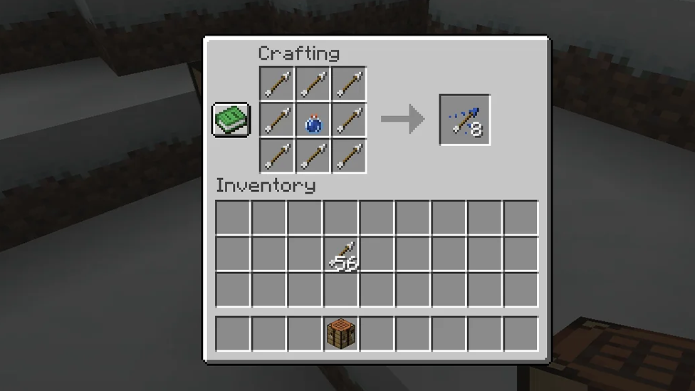 Crafting Tipped Arrows in Minecraft