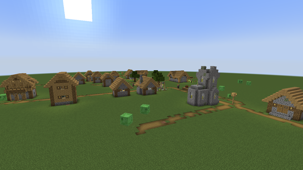 Flat World Villages in Minecraft
