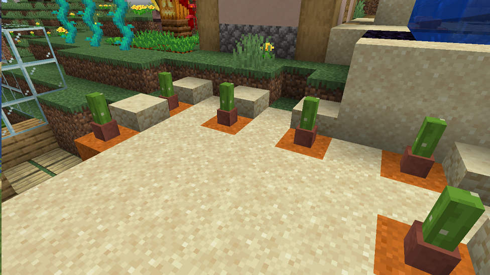 Use Flower Pots for Contrast