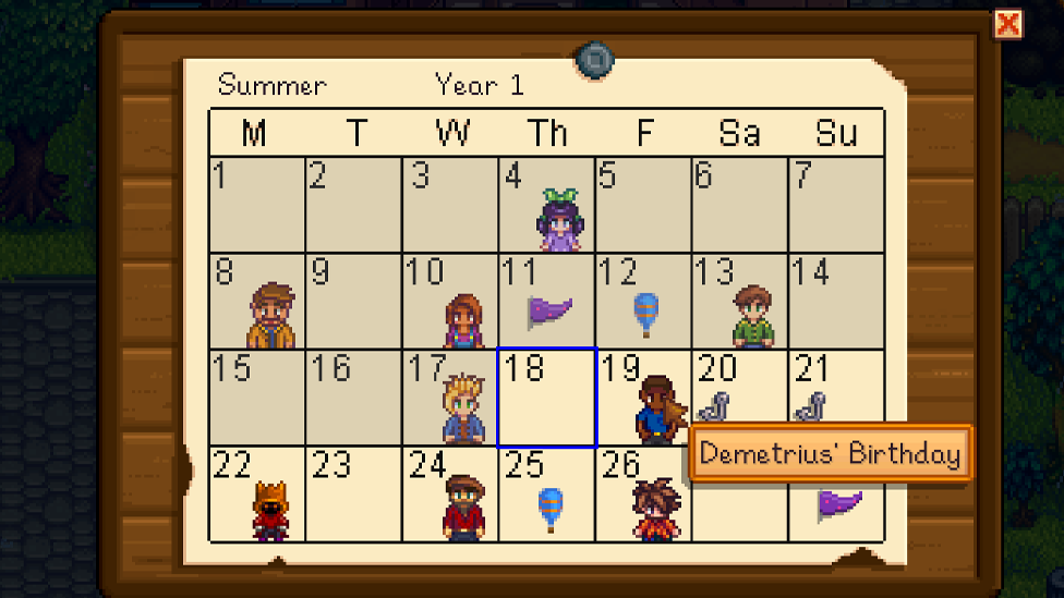 Keep Checking the Calendar in Order to Avoid Forgetting Birthdays