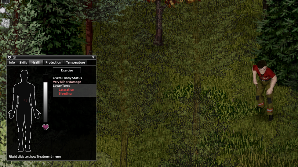 Laceration in Project Zomboid