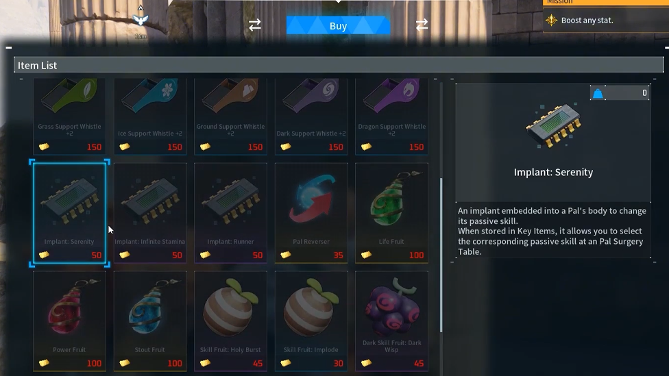 Implants in Palworld