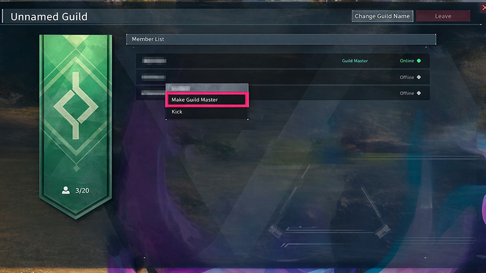 Transferring GuildMaster to Another Player