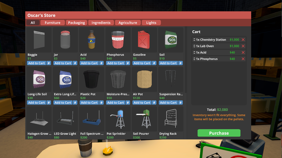 Buying Necessary Equipment