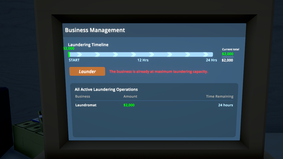 Set Up Your Laundering Rate and Press Start