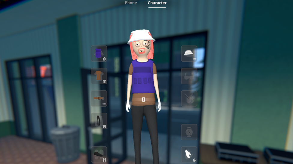 Use Phone to Slide Onto the Character's UI to Change Clothes