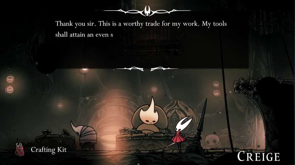 Crafting Kit Expanded as a Reward for Finishing the Quest