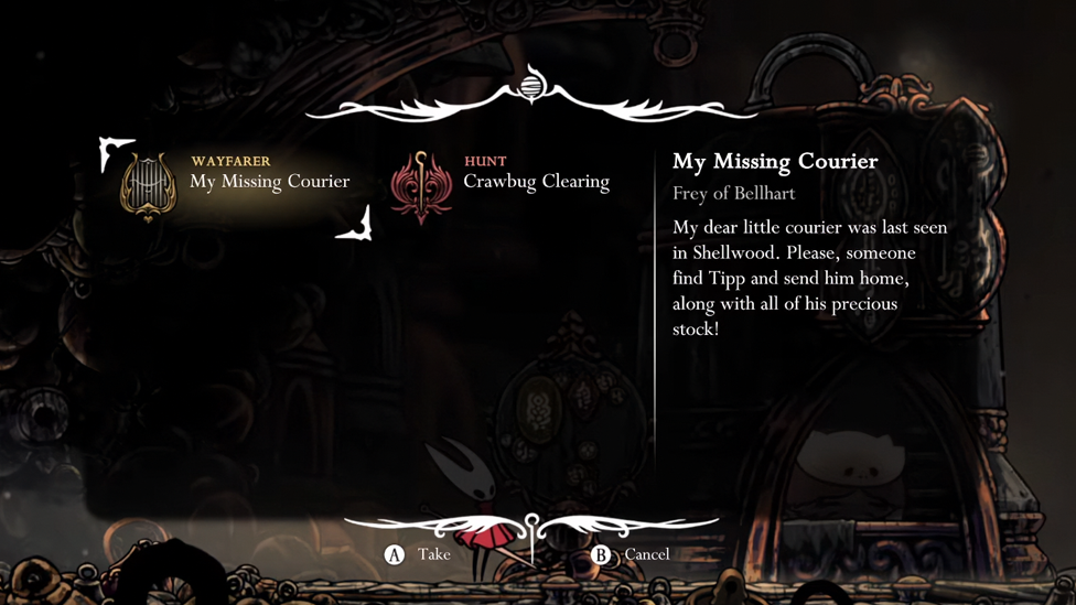 Starting the Quest in Bellhart Which can be found o Wish Board