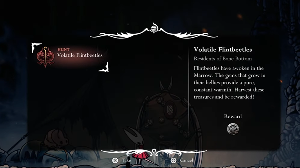 Starting Flintbeetles Quest in Bone Bottom